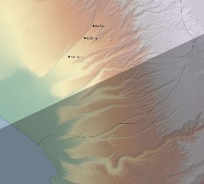 Map of the eclipse path across Peru on 06/17/2262