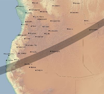 Map of the eclipse path across Angola on 04/06/2266
