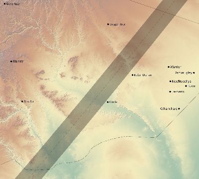 Map of the eclipse path across Ethiopia on 04/06/2266