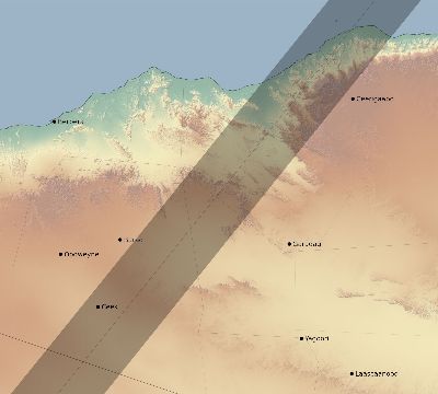Map of the eclipse path across Somalia on 04/06/2266