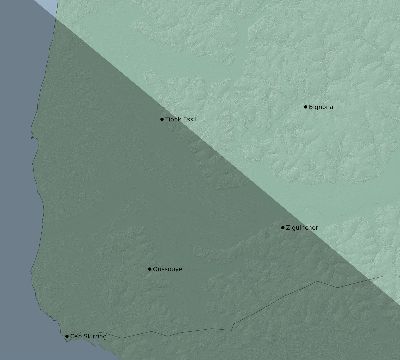 Map of the eclipse path across Senegal on 09/29/2266
