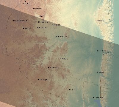 Map of the eclipse path across Eswatini (Swaziland) on 09/29/2266