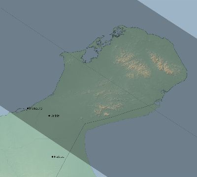 Map of the eclipse path across Colombia on 07/29/2269