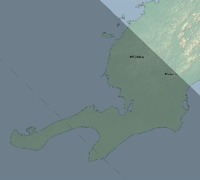 Map of the eclipse path across Cuba on 07/29/2269