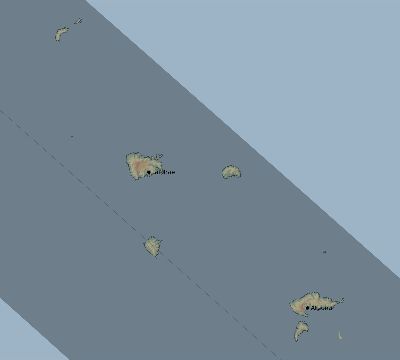 Map of the eclipse path across French Polynesia on 07/18/2270