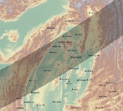 Map of the eclipse path across Myanmar on 01/12/2271