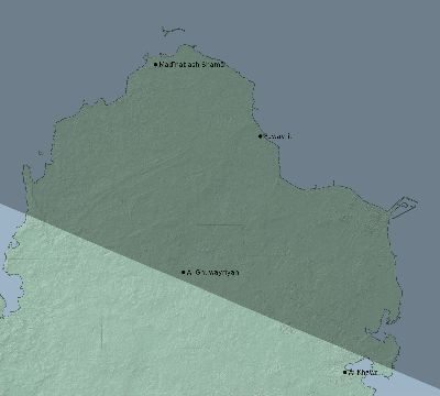 Map of the eclipse path across Qatar on 01/12/2271