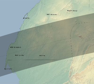 Map of the eclipse path across Western Sahara on 05/17/2273
