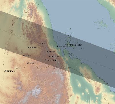 Map of the eclipse path across Eritrea on 05/17/2273