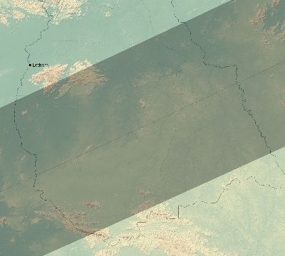 Map of the eclipse path across Guyana on 05/17/2273