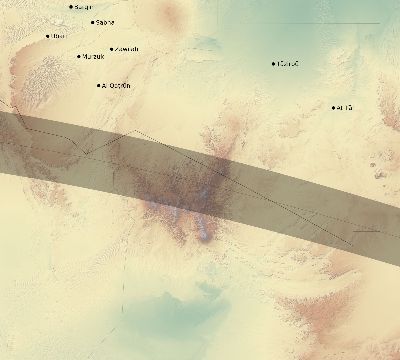 Map of the eclipse path across Libya on 05/17/2273