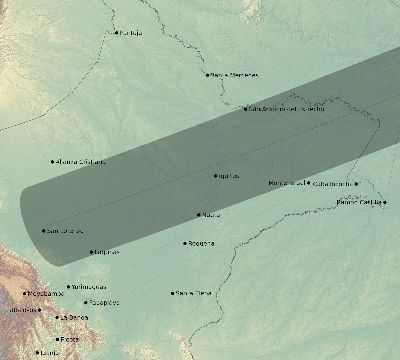 Map of the eclipse path across Peru on 05/17/2273
