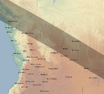 Map of the eclipse path across Angola on 11/10/2273