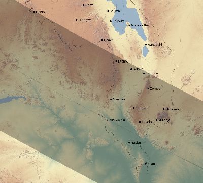 Map of the eclipse path across Malawi on 11/10/2273