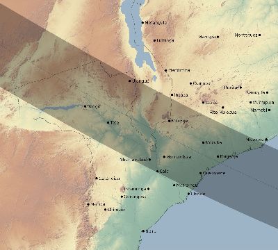Map of the eclipse path across Mozambique on 11/10/2273