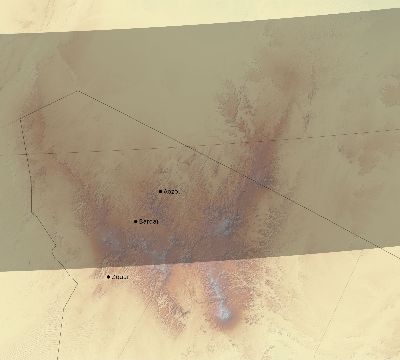 Map of the eclipse path across Chad on 03/16/2276