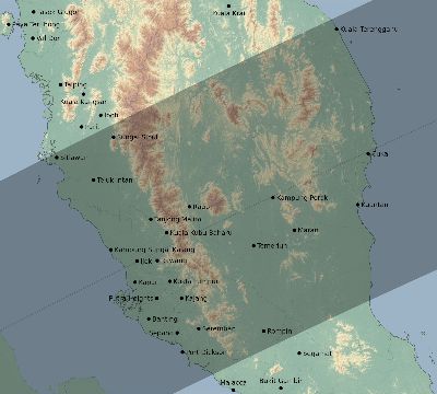 Map of the eclipse path across Malaysia on 03/05/2277
