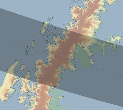 Map of the eclipse path across Antarctica on 02/22/2278