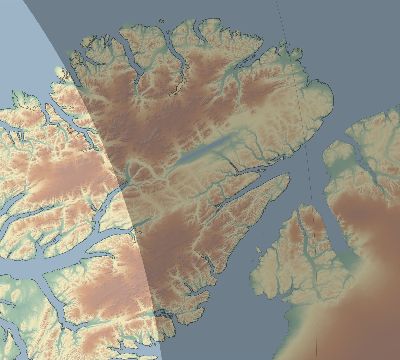 Map of the eclipse path across Canada on 08/19/2278