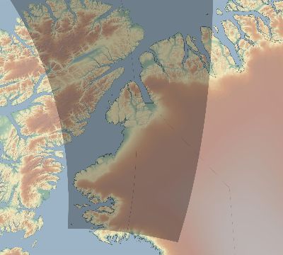 Map of the eclipse path across Greenland on 08/19/2278