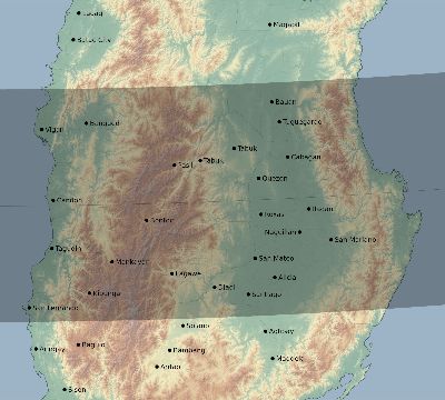 Map of the eclipse path across Philippines on 01/03/2280