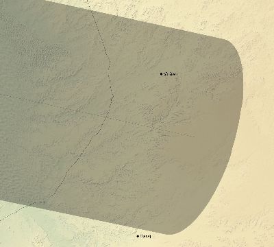 Map of the eclipse path across Libya on 04/16/2284
