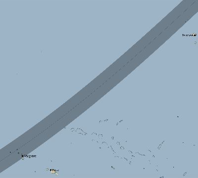 Map of the eclipse path across French Polynesia on 02/02/2288