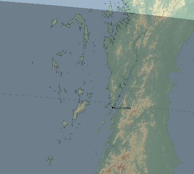 Map of the eclipse path across Myanmar on 07/29/2288