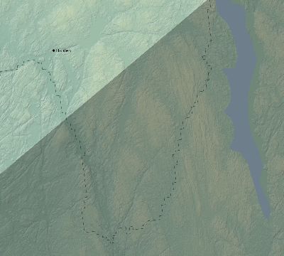 Map of the eclipse path across Norway on 01/22/2289