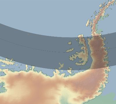 Map of the eclipse path across Antarctica on 12/02/2290