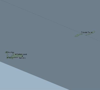 Map of the eclipse path across Cayman Islands on 05/28/2291