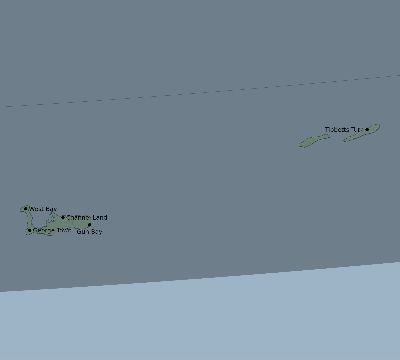 Map of the eclipse path across Cayman Islands on 11/09/2292