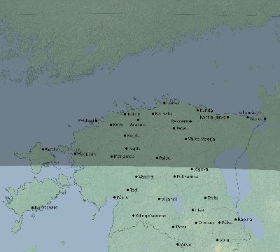 Map of the eclipse path across Estonia on 03/27/2294