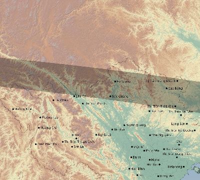 Map of the eclipse path across Vietnam on 09/10/2295