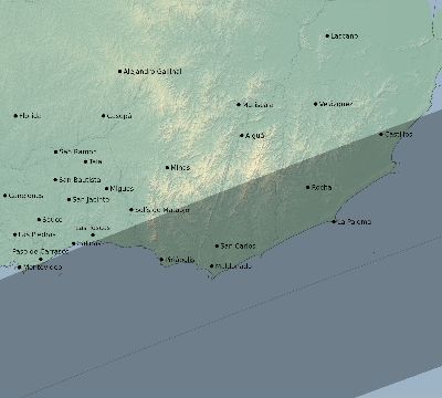Map of the eclipse path across Uruguay on 03/04/2296