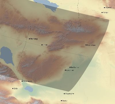 Map of the eclipse path across China on 08/29/2296