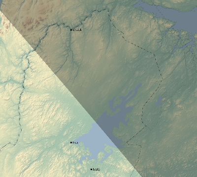 Map of the eclipse path across Finland on 08/29/2296