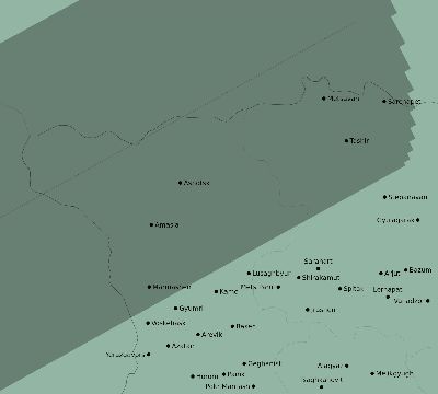 Map of the eclipse path across Armenia on 01/13/2298