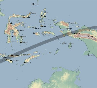 Map of the eclipse path across Indonesia on 07/09/2298