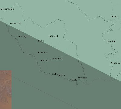 Map of the eclipse path across Azerbaijan on 06/28/2299