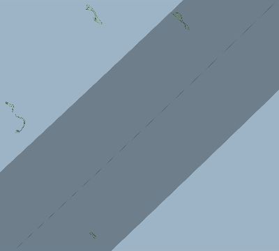 Map of the eclipse path across Kiribati on 04/29/2302