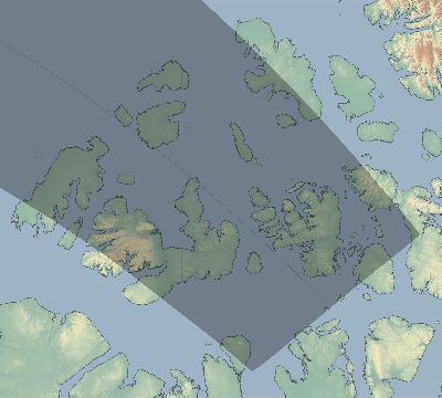 Map of the eclipse path across Canada on 04/18/2303