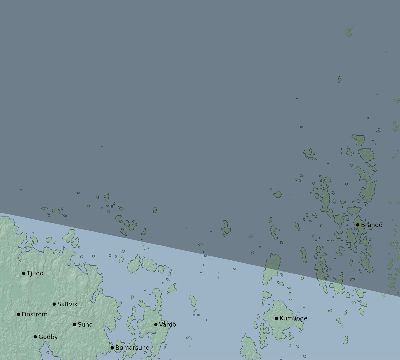 Map of the eclipse path across Åland Islands on 08/21/2305
