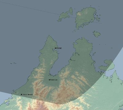 Map of the eclipse path across Malaysia on 08/21/2305