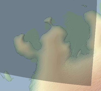 Map of the eclipse path across Antarctica on 07/30/2307