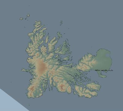 Map of the eclipse path across French Southern and Antarctic Lands on 12/14/2308