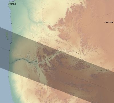Map of the eclipse path across Angola on 01/14/2317