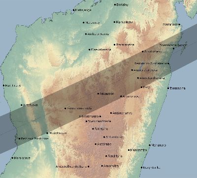 Map of the eclipse path across Madagascar on 05/09/2320
