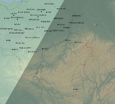 Map of the eclipse path across Belgium on 04/28/2321