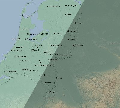 Map of the eclipse path across Netherlands on 04/28/2321